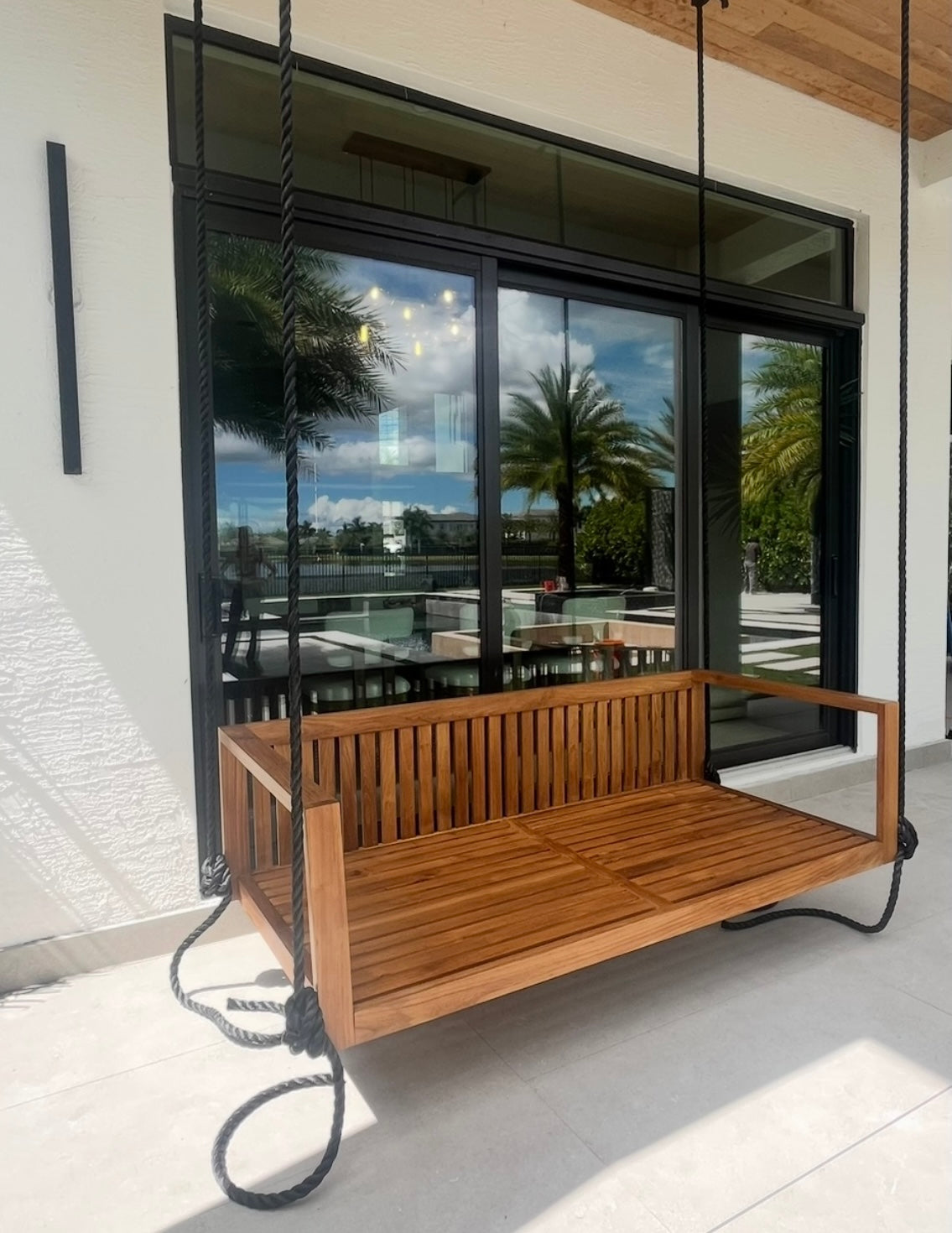ModHaven Delray Teak Swing Bed | Standard