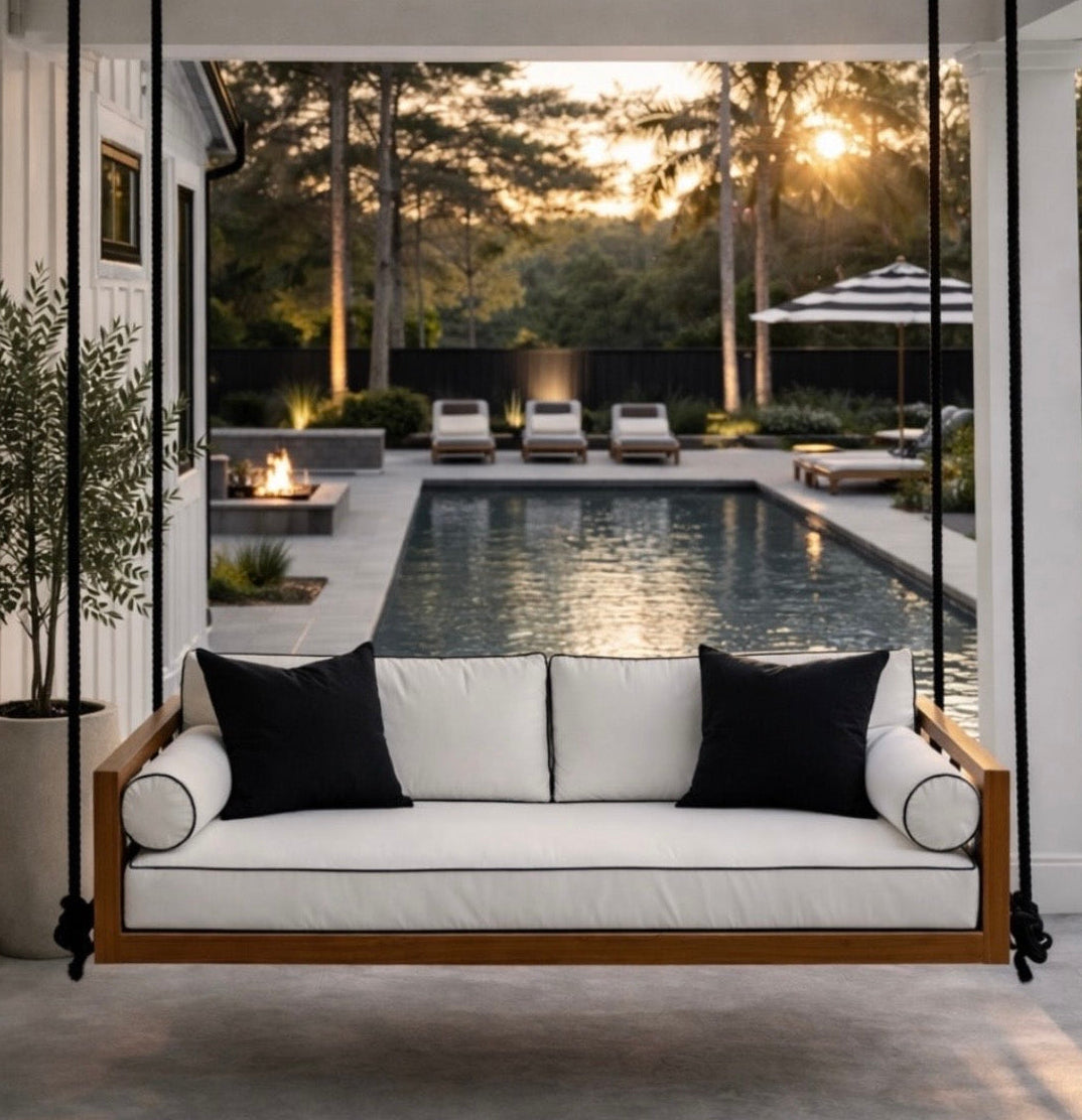 ModHaven Delray Teak Swing Bed | Standard