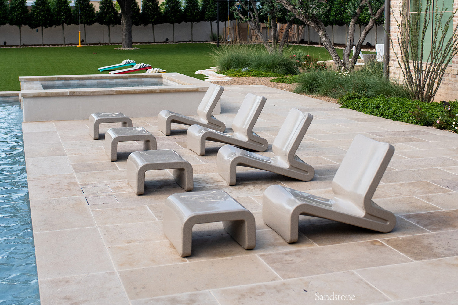 Tupelo Goods Line Ottoman – In-Pool & Outdoor Ottoman / Side Table