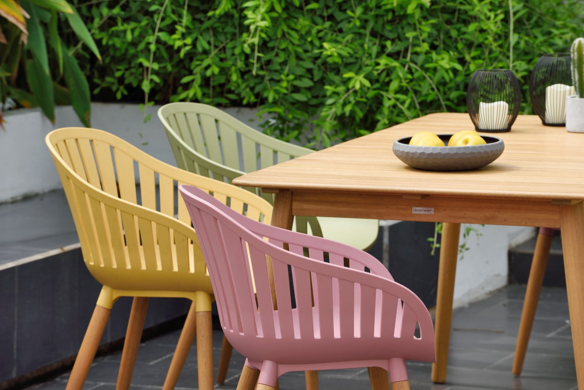 LifestyleGarden® Nassau Rectangular FSC® Eucalyptus Dining Table – 63"