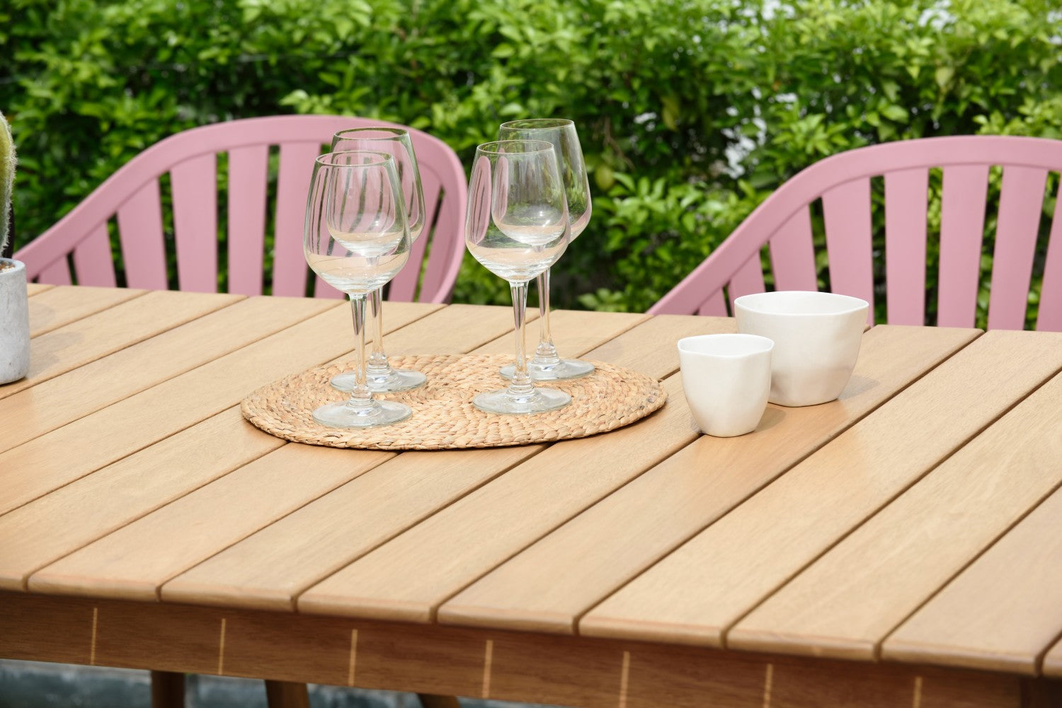 LifestyleGarden® Nassau Rectangular FSC® Eucalyptus Dining Table – 63"