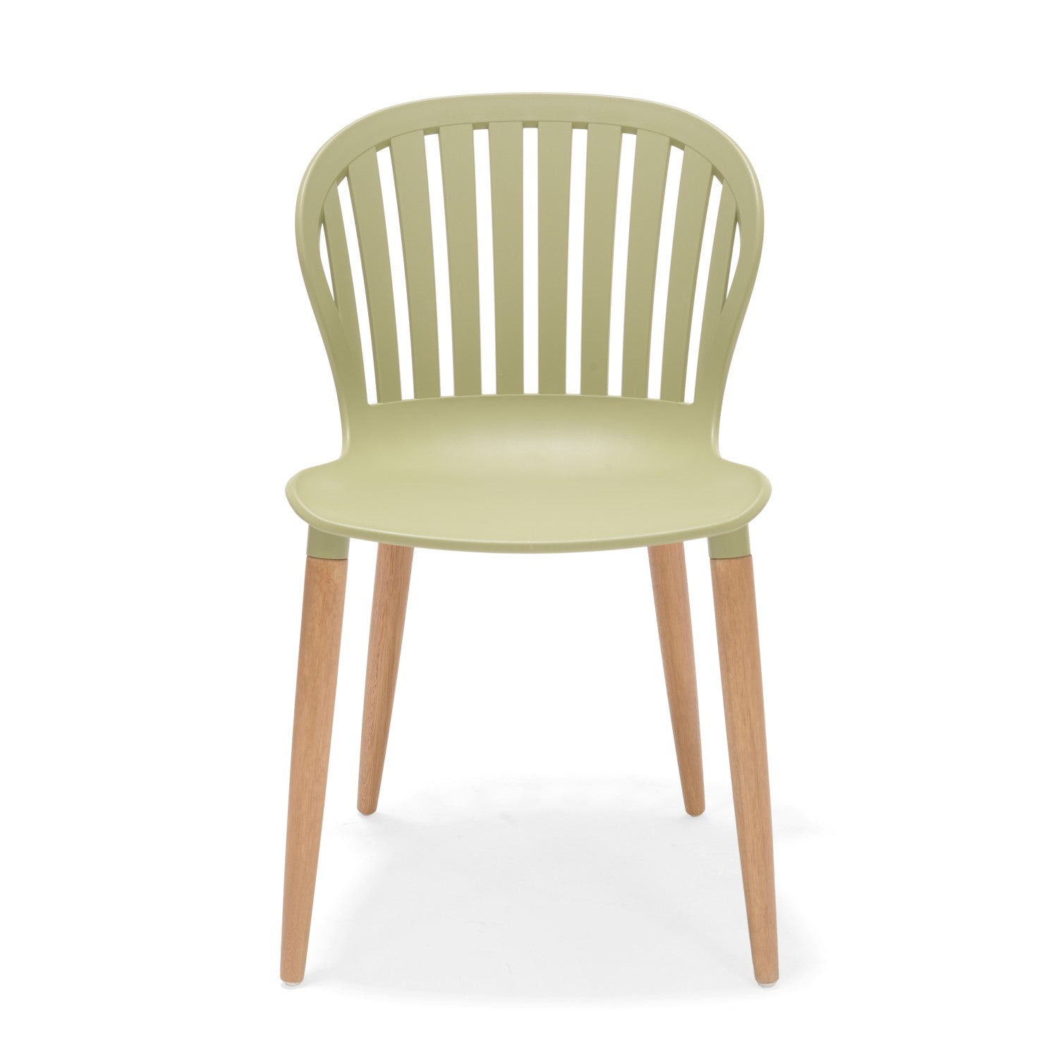 LifestyleGarden Nassau Social Plastic® Side Chairs with FSC Eucalyptus Legs – 2 Piece