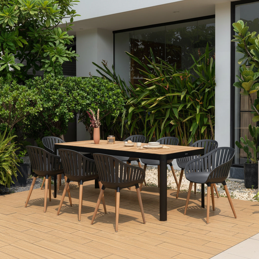 LifestyleGarden Portals & Nassau 6–8 Person Outdoor Dining Set