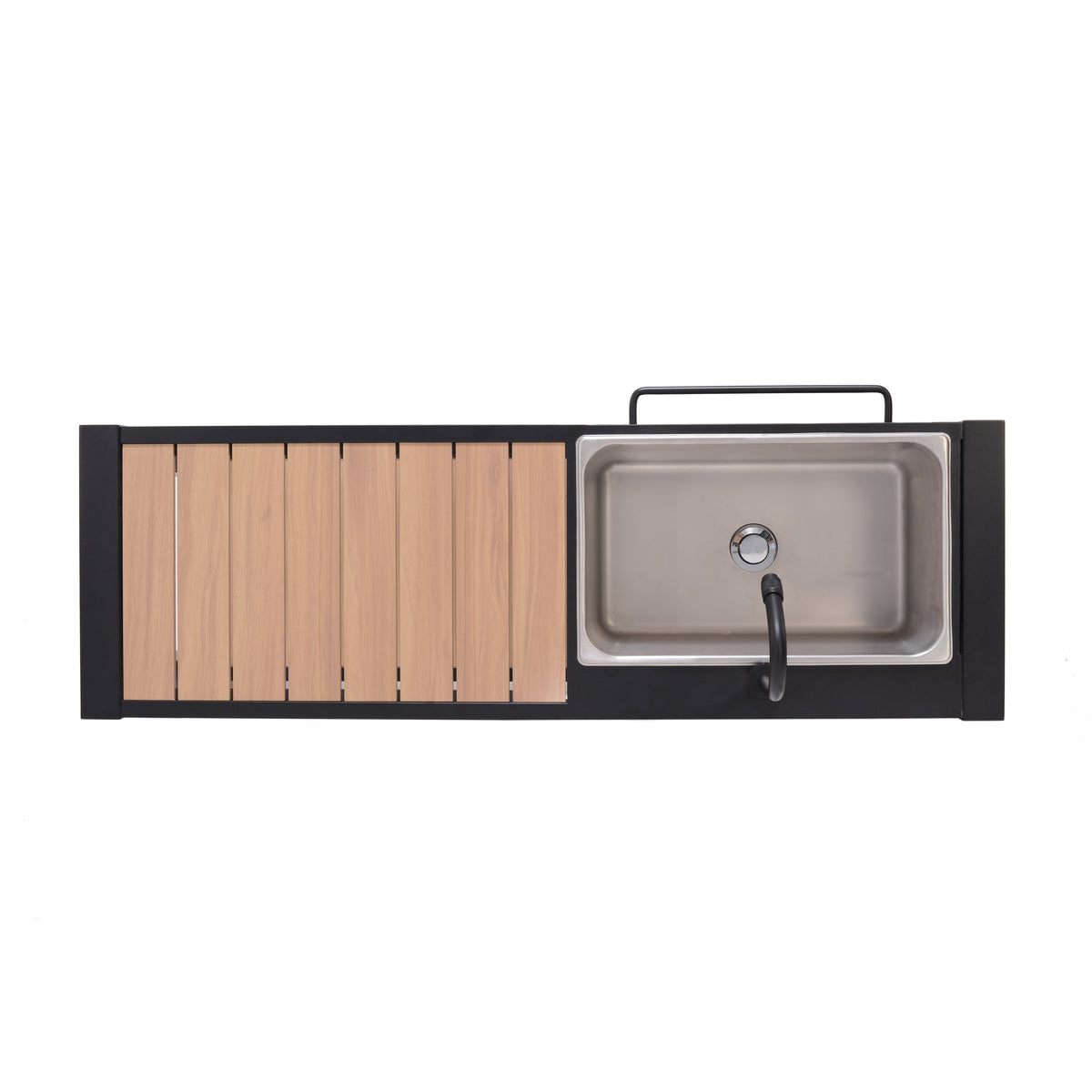 LifestyleGarden Panama Dark Outdoor Kitchen with Sink & Storage