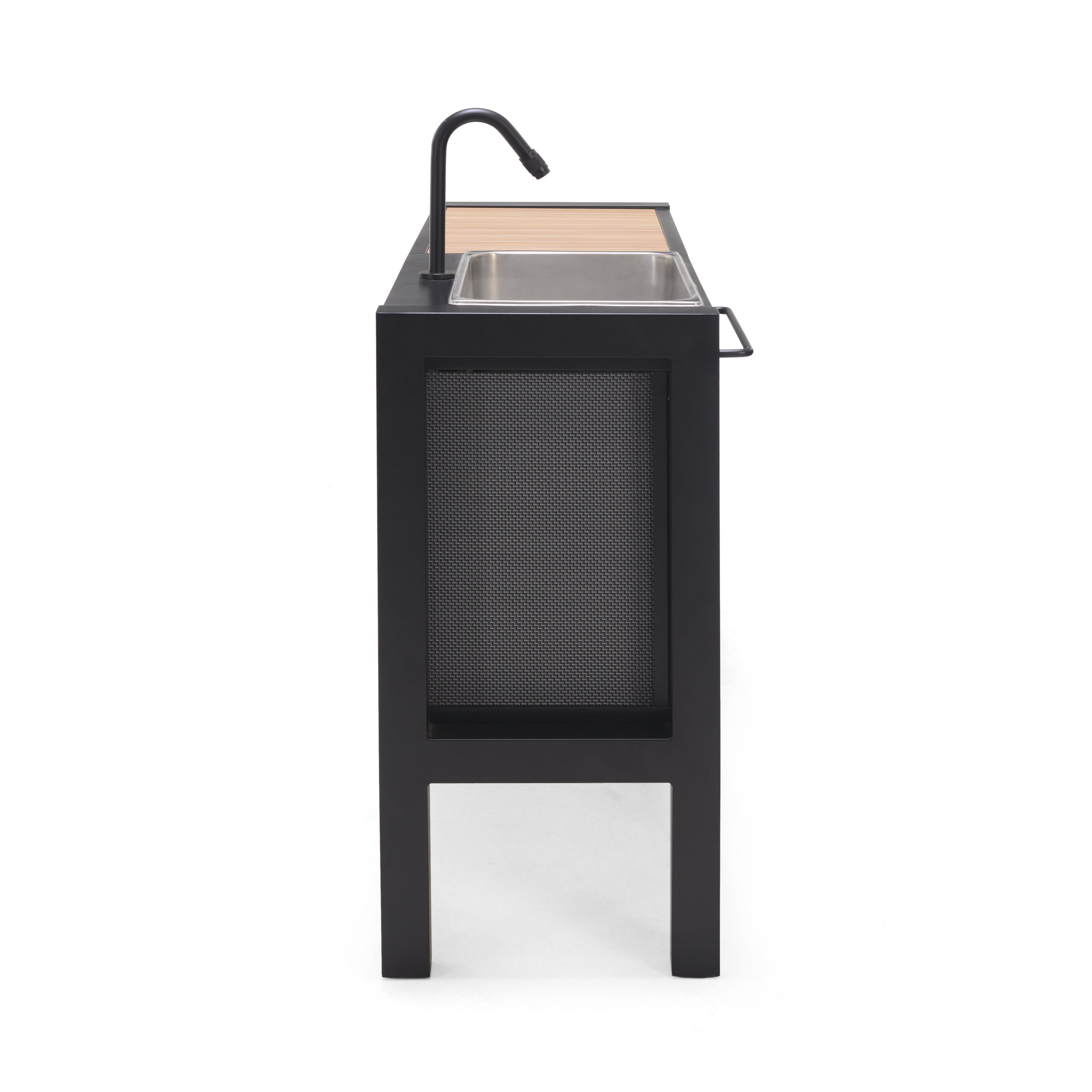 LifestyleGarden Panama Dark Outdoor Kitchen with Sink & Storage