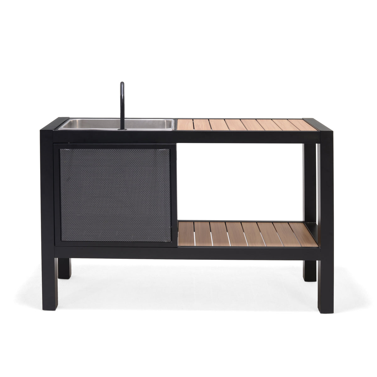 LifestyleGarden Panama Dark Outdoor Kitchen with Sink & Storage