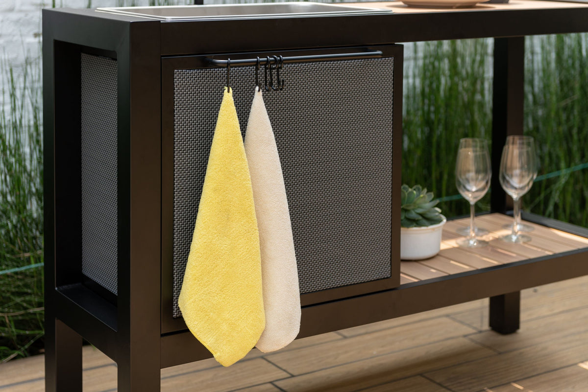 LifestyleGarden Panama Dark Outdoor Kitchen with Sink & Storage