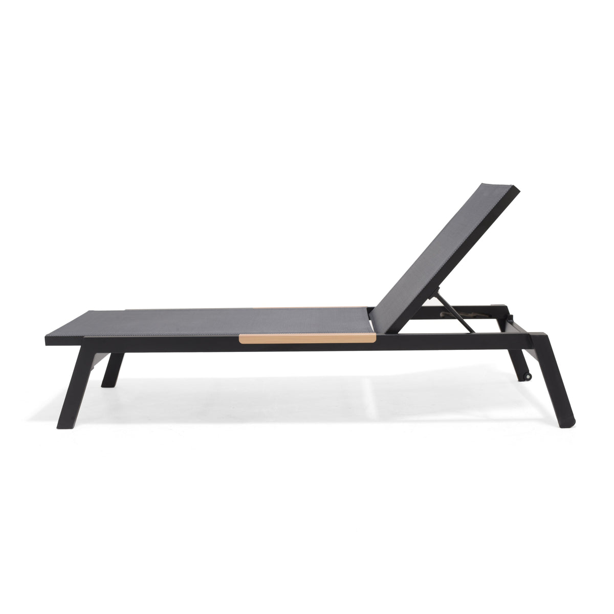 LifestyleGarden® Panama Dark Wheel Loungers & Side Table – 3 Piece Set