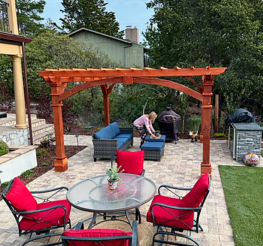 Best Redwood Pacific Double Beam Premium Pergola