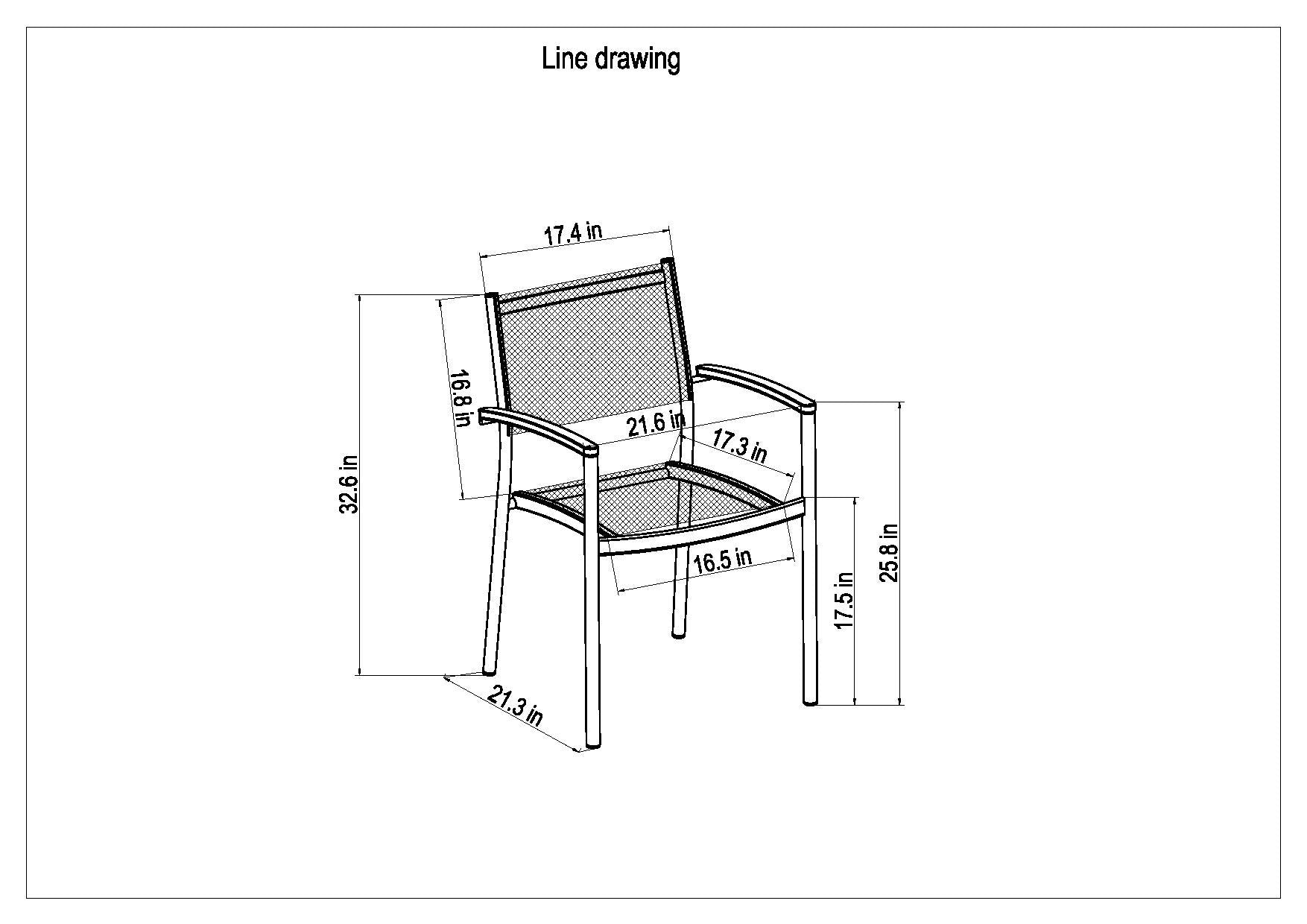 LifestyleGarden® Orlando Rectangular Dining Table & 6 Vera Stacking Armchairs – 7 Piece Set