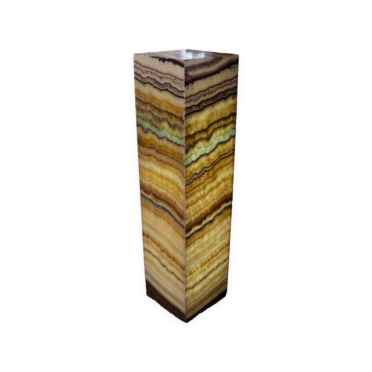 Rare Earth Gallery Aqua Onyx Square Pedestal Luminary
