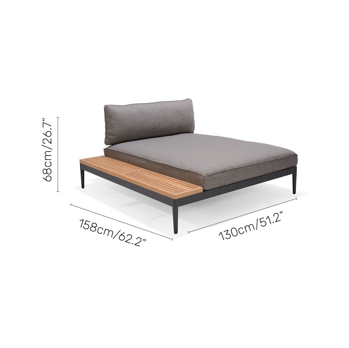 LifestyleGarden® Topaz XL Daybed, Sofa & Coffee Table – 3 Piece Outdoor Lounge Set