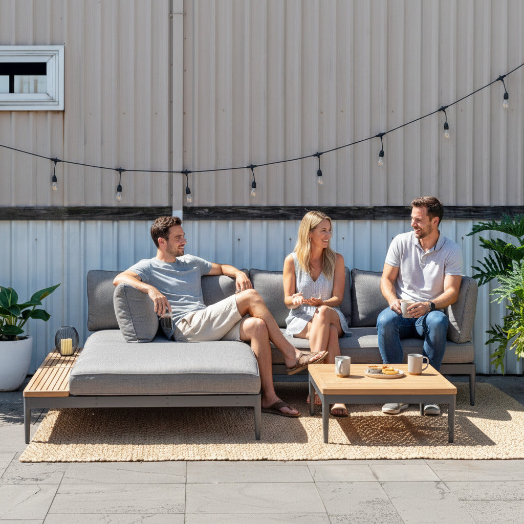 LifestyleGarden® Topaz XL Daybed, Sofa & Coffee Table – 3 Piece Outdoor Lounge Set