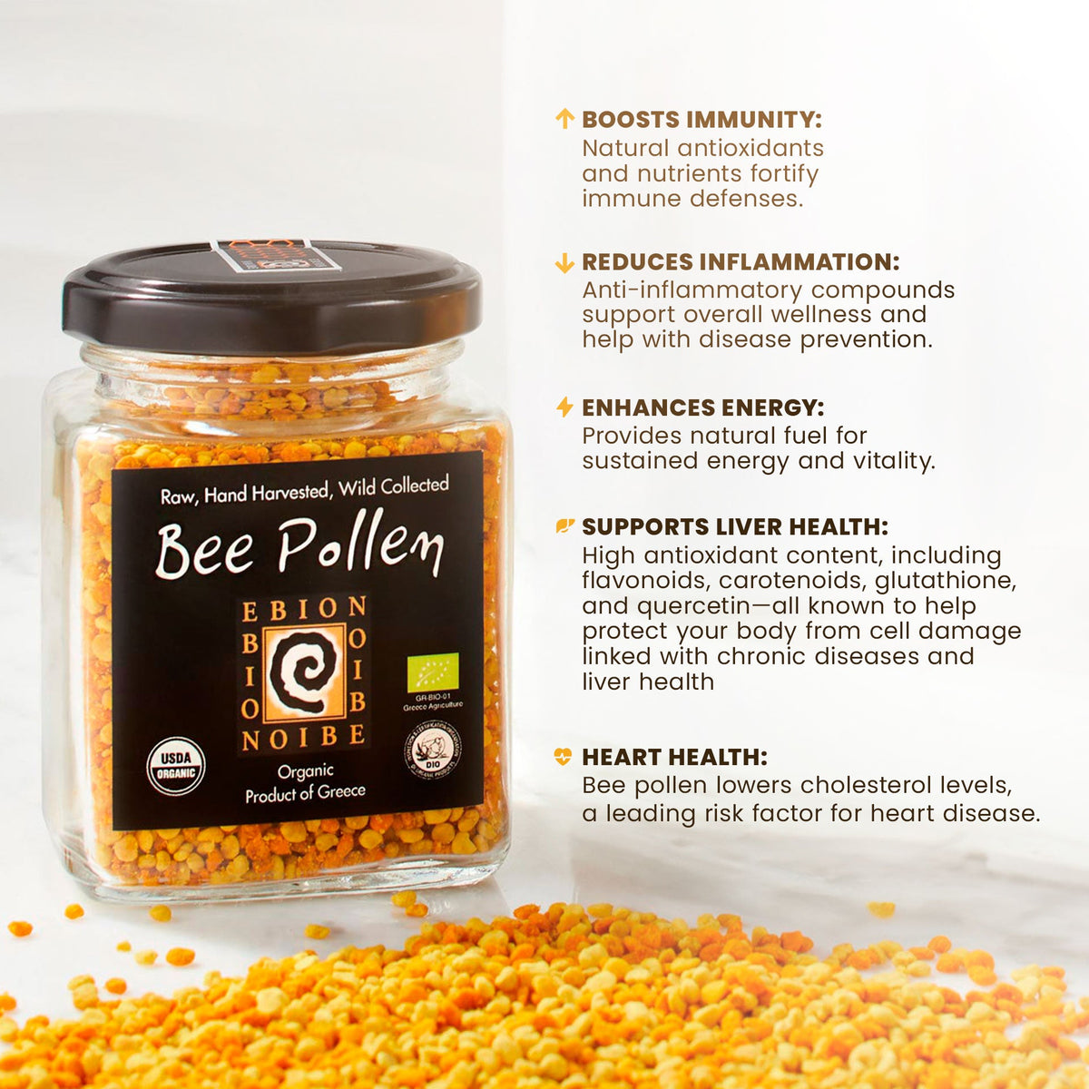 RAW Wild Collected Organic Bee Pollen