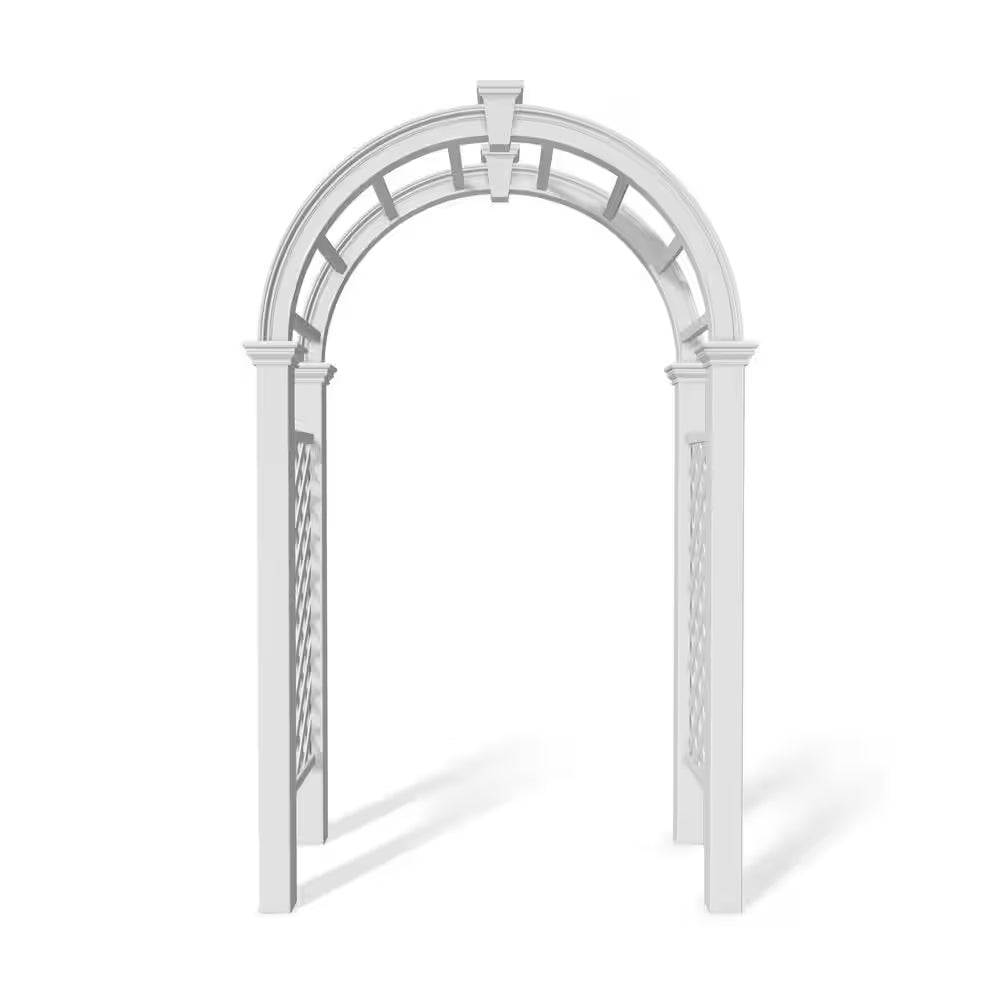 Nantucket Legacy 60 In. L X 100 In. H White Vinyl Arbor