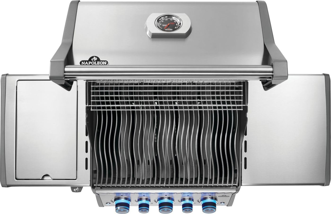 Rogue PRO-S 425 Propane Gas Grill with Infrared Side and Rear Burners, Stainless Steel, Durable 5-Burner Grilling Experience