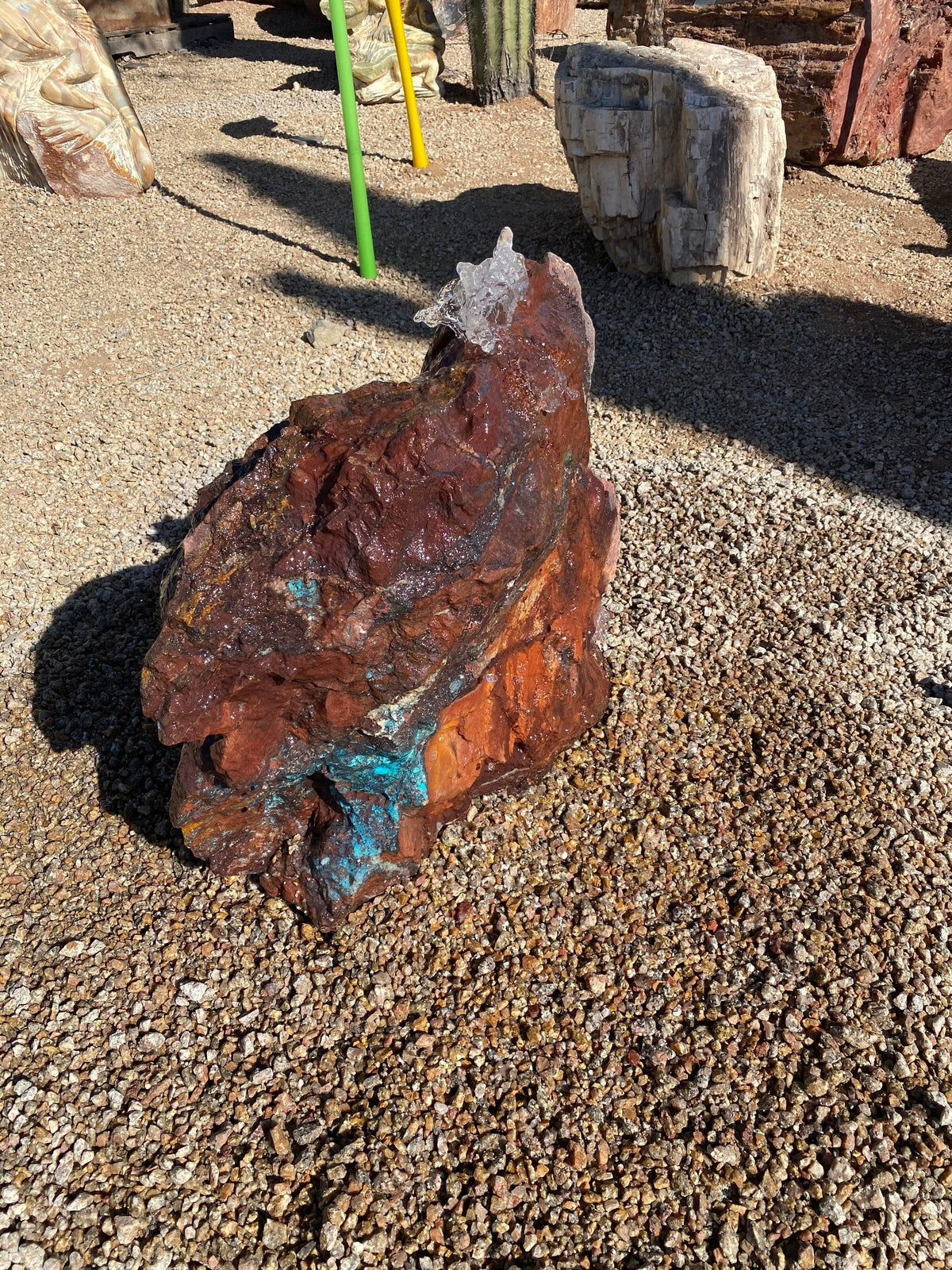 Rare Earth Gallery Moonlight Mine Chrysocolla & Specular Hematite Fountain