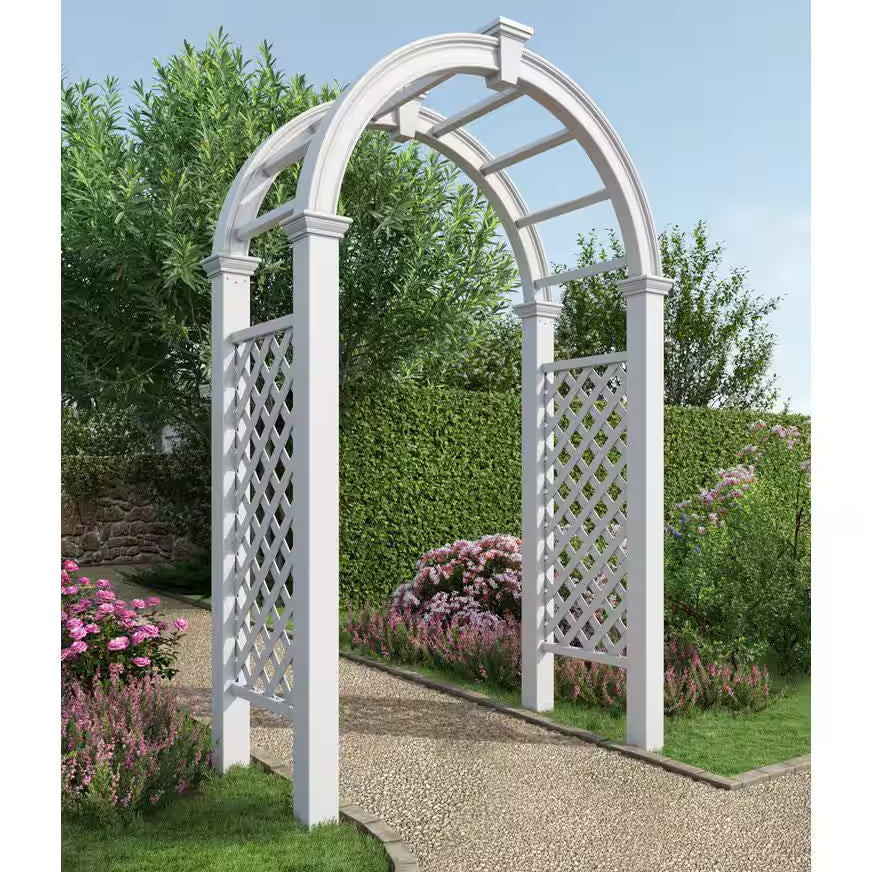 Nantucket Legacy 60 In. L X 100 In. H White Vinyl Arbor