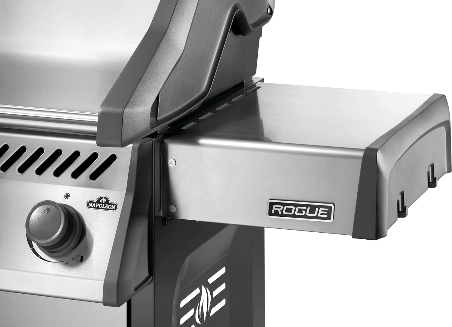 Rogue 525 Propane Gas Grill with Range Side Burner, Stainless Steel, Durable 5-Burner Grilling Experience