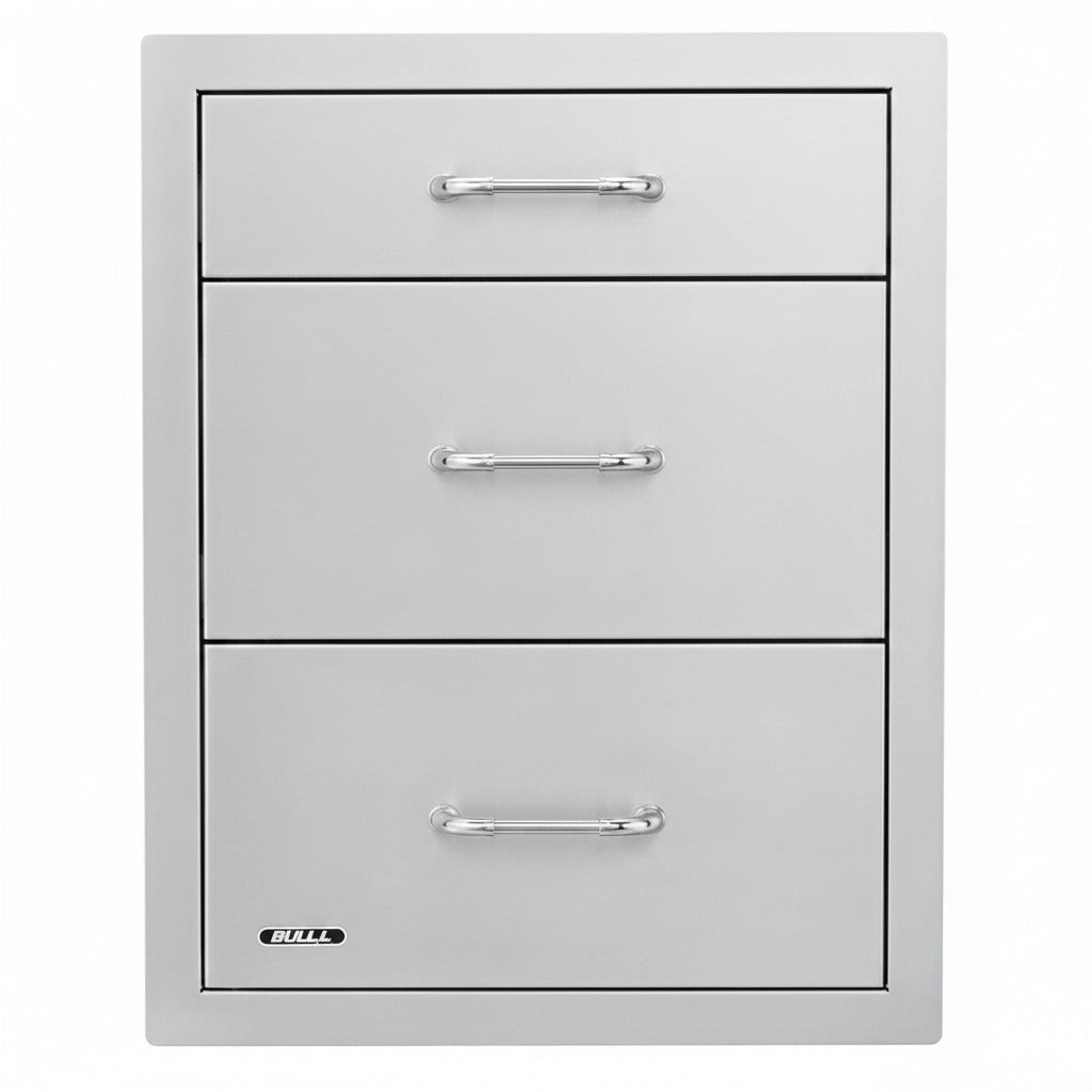 Bull 21-Inch Stainless Steel Triple Access Drawer - 58110