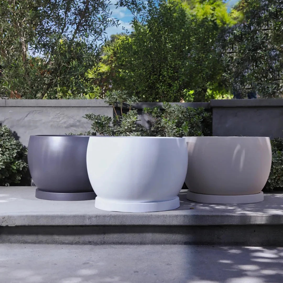 ModaConcrete Corsica Lightweight Fiberglass Planter
