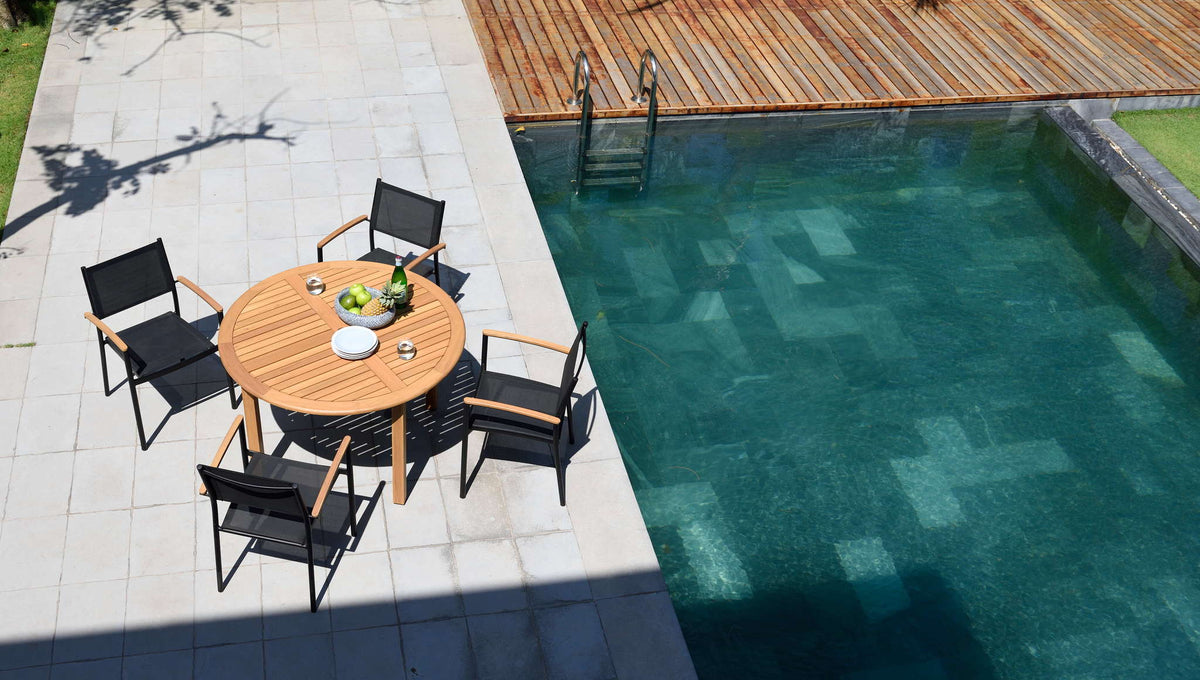 Amazonia Oldbury 47-Inch FSC Hardwood Round Outdoor Dining Table