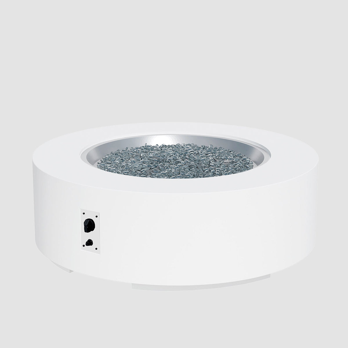 Outdoor GreatRoom Cove Round Concrete Gas Fire Pit Table | 36"–72"