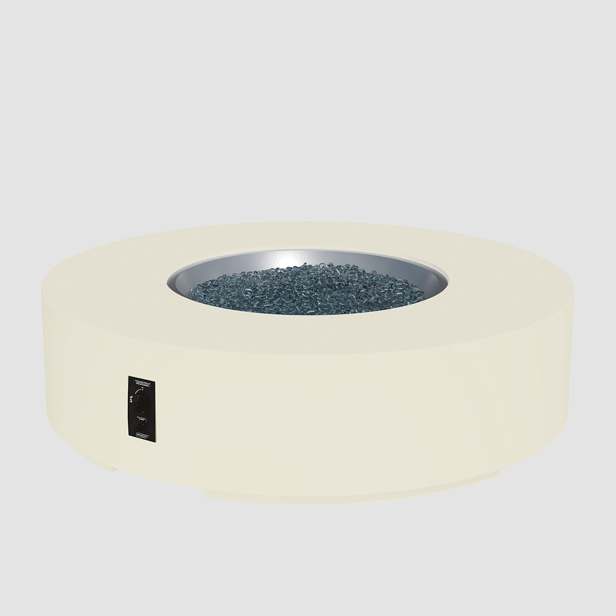 Outdoor GreatRoom Cove Round Concrete Gas Fire Pit Table | 36"–72"