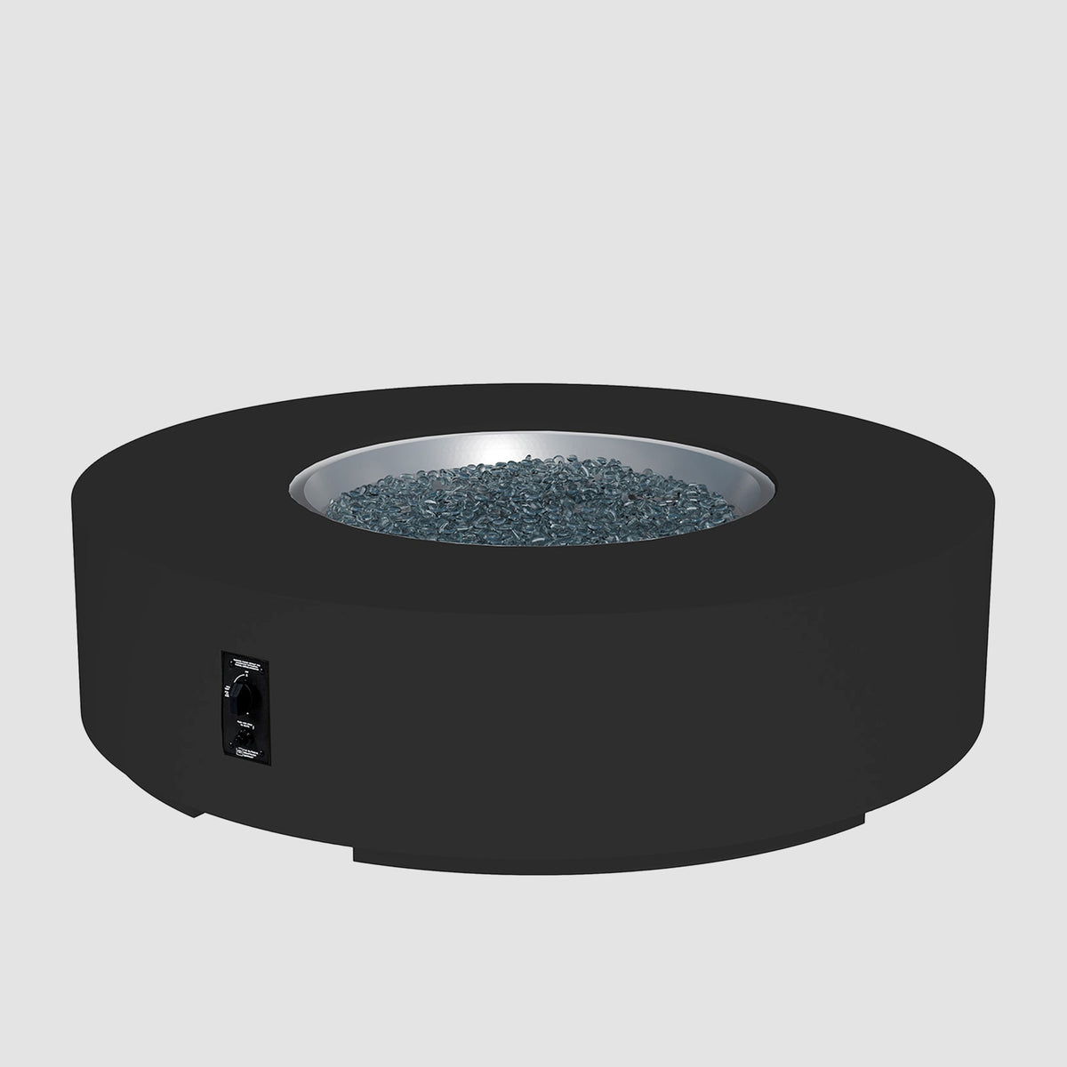 Outdoor GreatRoom Cove Round Concrete Gas Fire Pit Table | 36"–72"