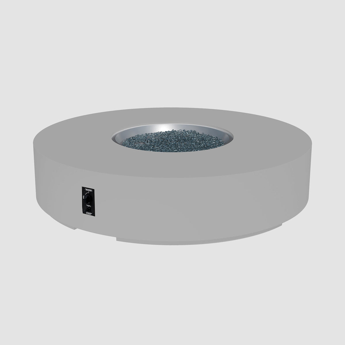 Outdoor GreatRoom Cove Round Concrete Gas Fire Pit Table | 36"–72"