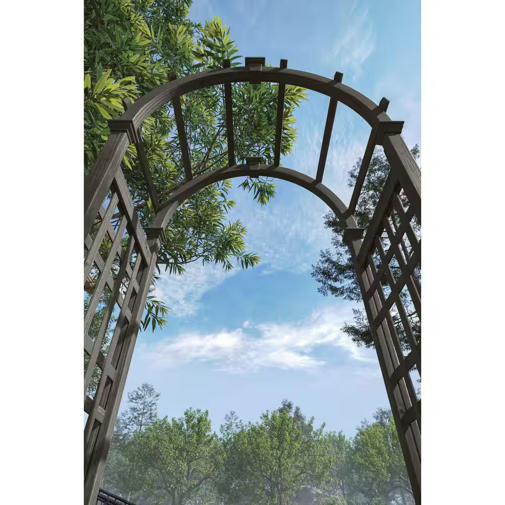 Rosewood 47 In. L X 24 In. W X 88 In. H Cedar Arbor, Charcoal
