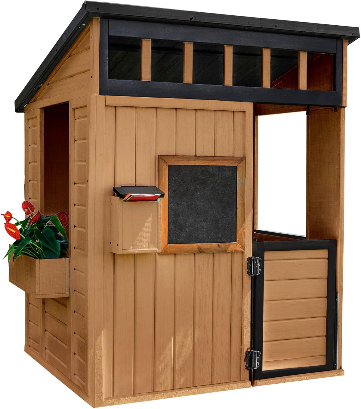 Backyard Discovery Caraway Cottage light brown cedar playhouse