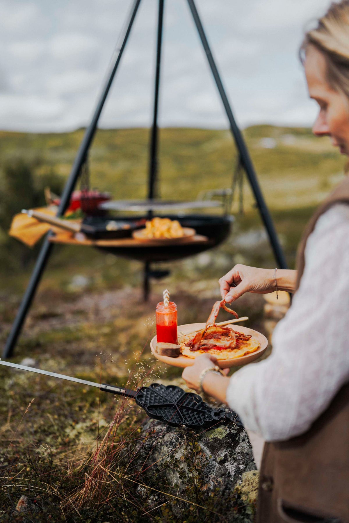 Espegard Birkebeiner Campfire Pan 70 Outdoor Fireplace & Cooking Fire Pit
