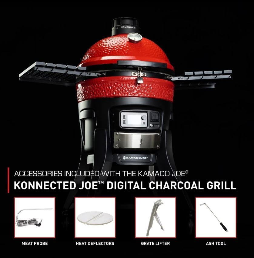 Konnected Joe 18 In. Digital Charcoal Grill and Smoker with Auto-Ignition and Wi-Fi Temperature Control KJ15041123