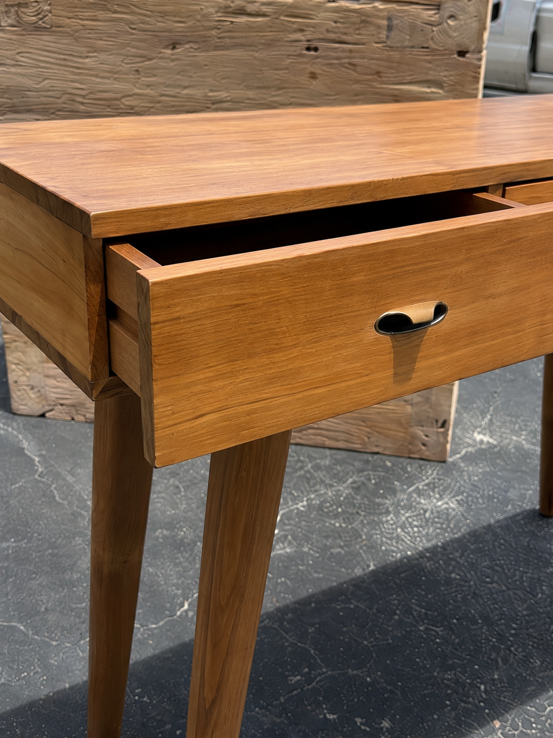 Broward Design Recycled Teak 3-Drawer Console Table. 47" L