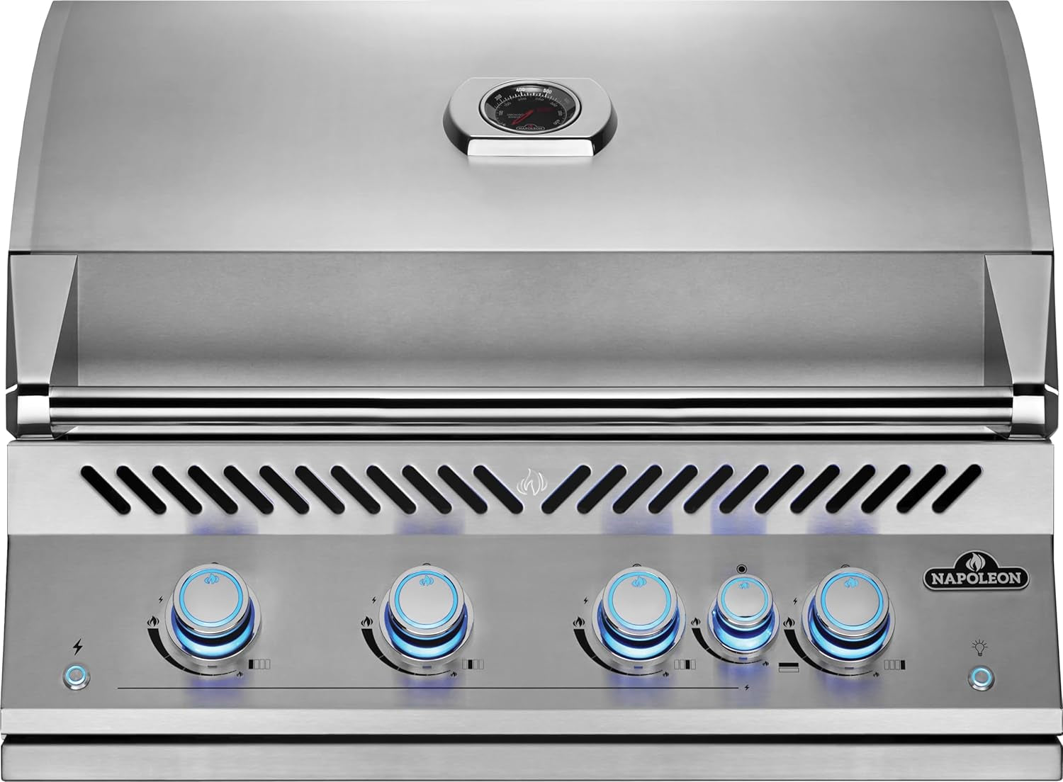 Built-In 700 Series 32-Inch Natural Gas Grill Head with Infrared Rear Burner - BIG32RBNSS-1-4 Main Burners, Infrared Rear Burner, Stainless Steel, Included Rotisserie Kit
