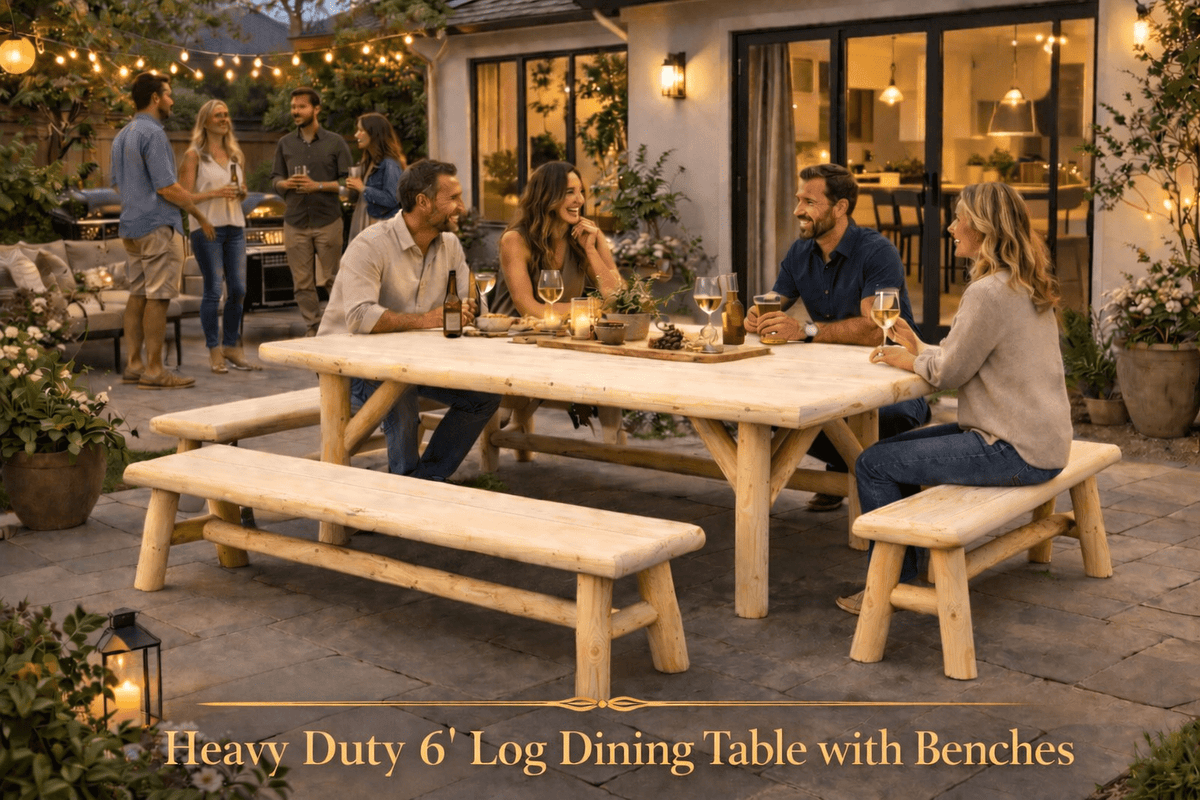 Cedar Creek White Cedar Outdoor Dining & Picnic Set