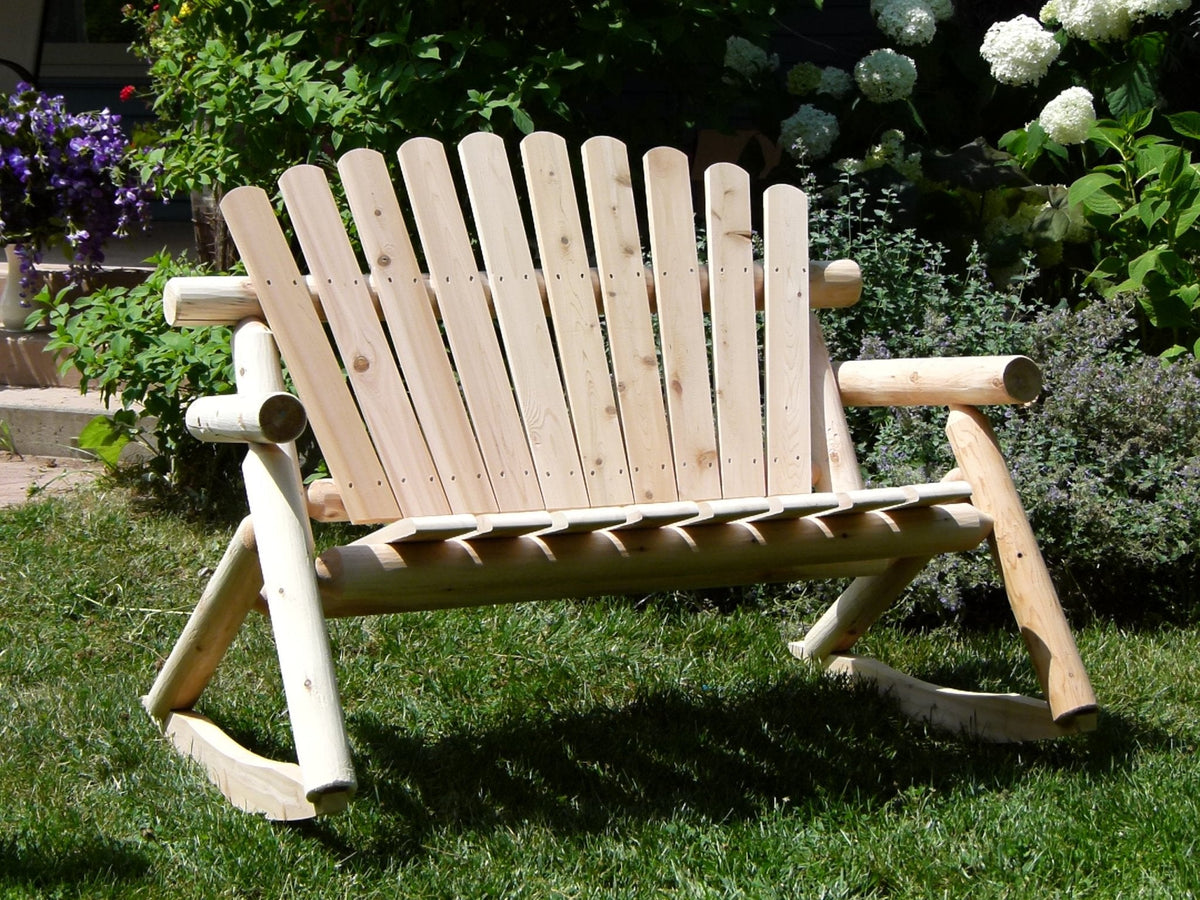 Cedar Creek White Cedar Outdoor Rocking Bench