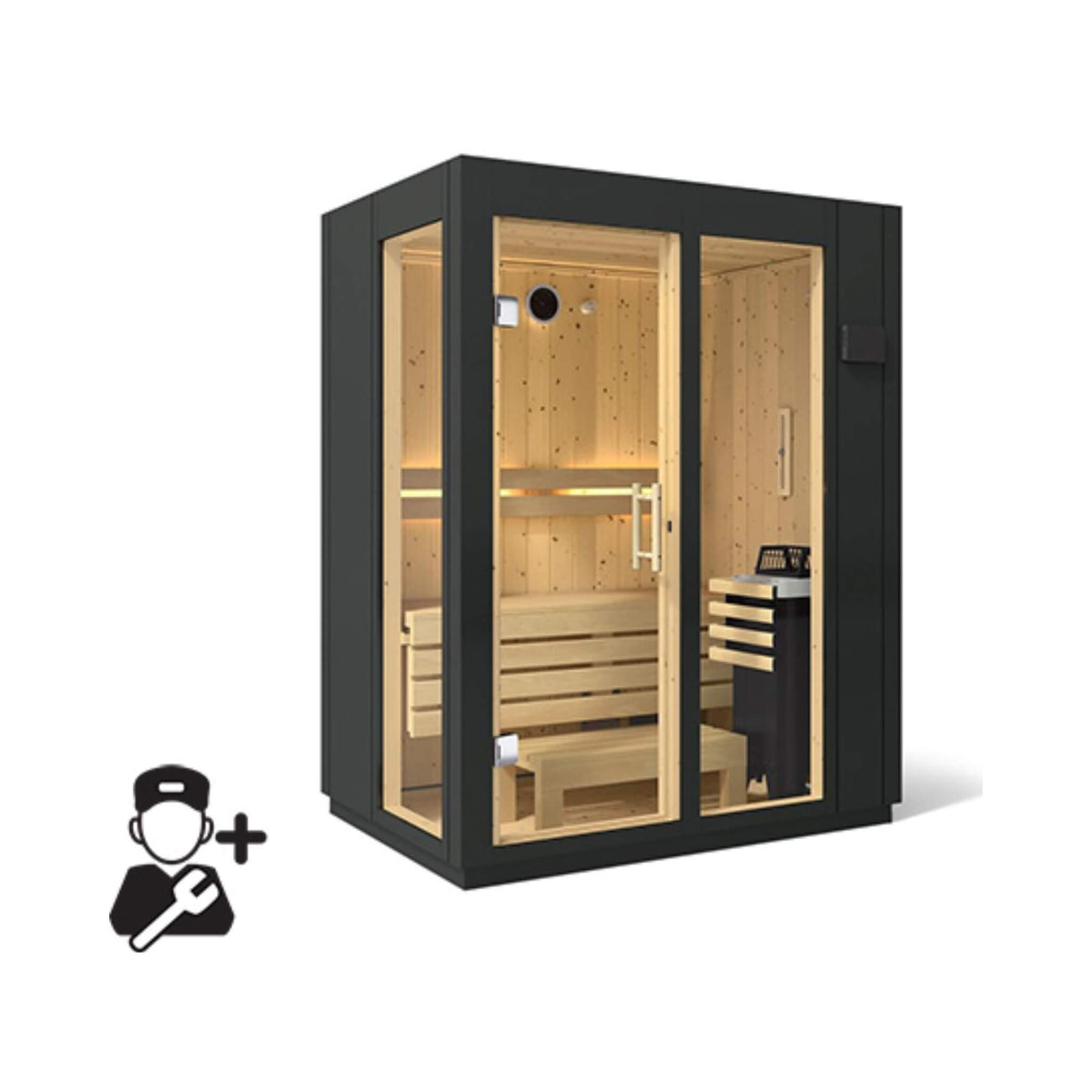 KOHLER C1 Graphite Gray Indoor Sauna