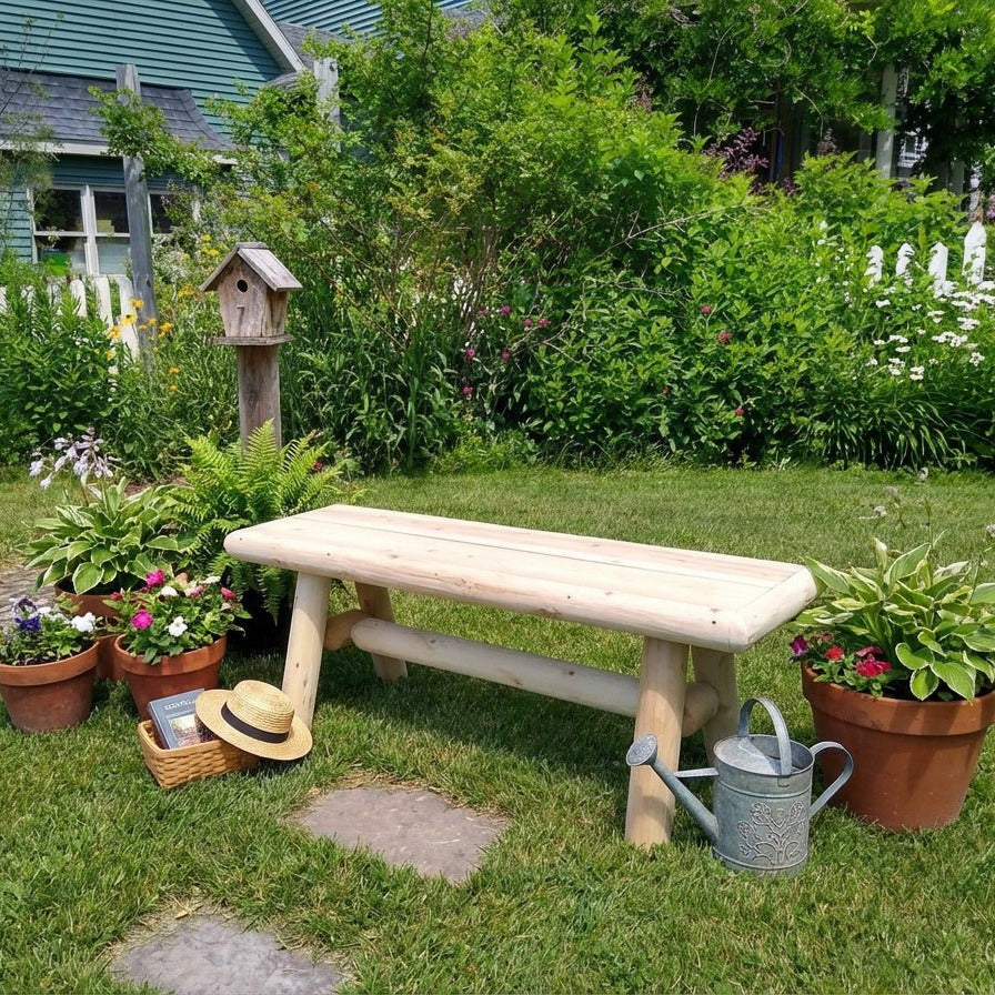 Cedar Creek White Cedar Outdoor Entryway Bench