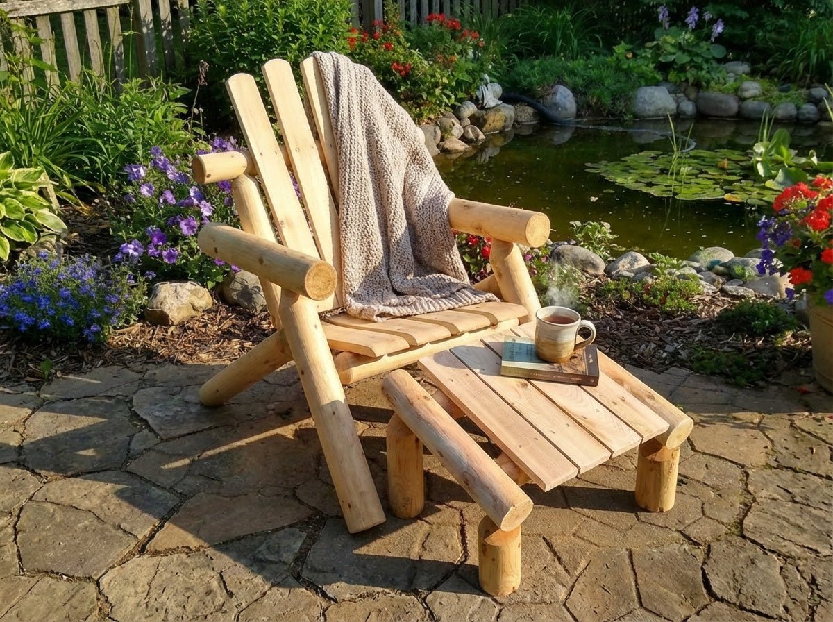 Cedar Creek White Cedar Outdoor Footrest