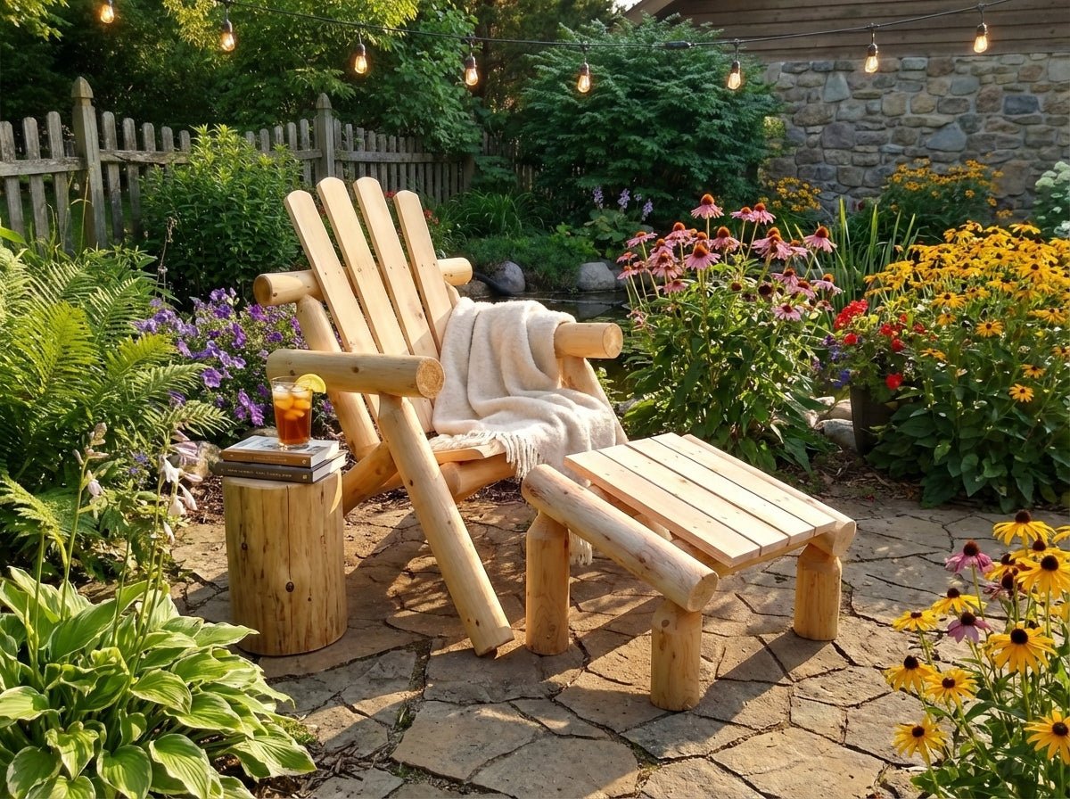 Cedar Creek White Cedar Outdoor Footrest