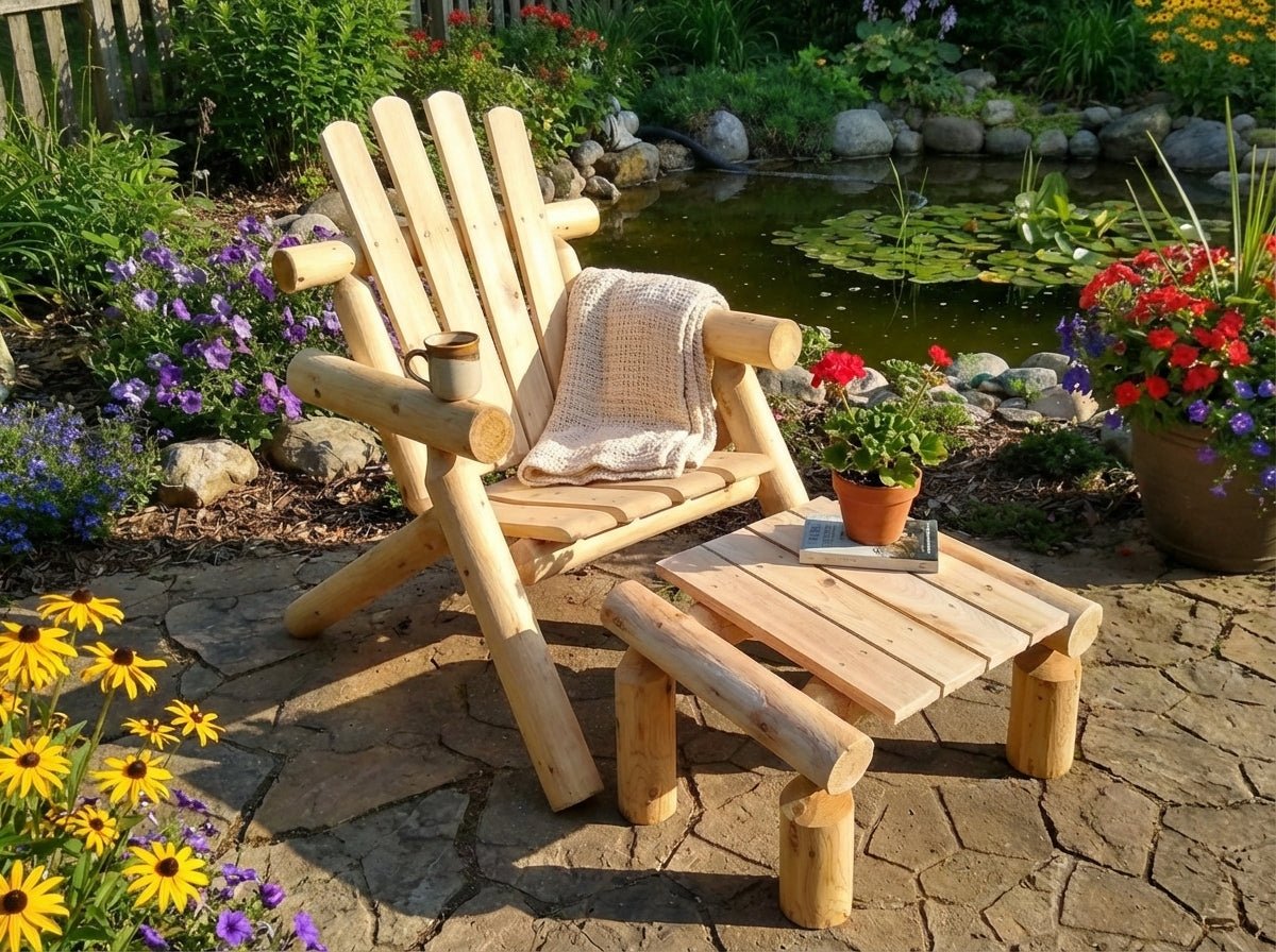 Cedar Creek White Cedar Outdoor Footrest