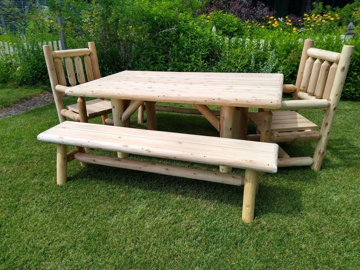 Cedar Creek White Cedar Farmhouse Outdoor Dining Set