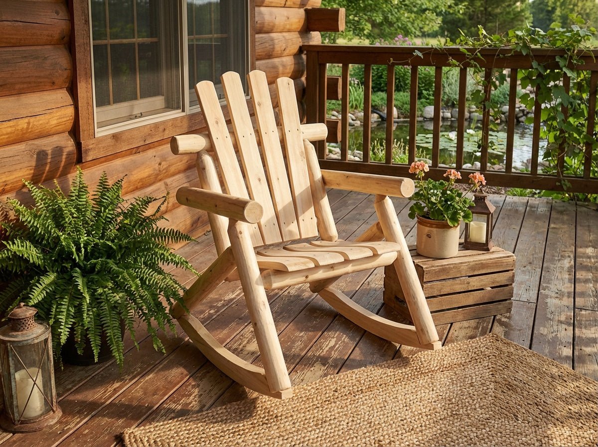 Cedar Creek Rustic White Cedar Rocking Chair