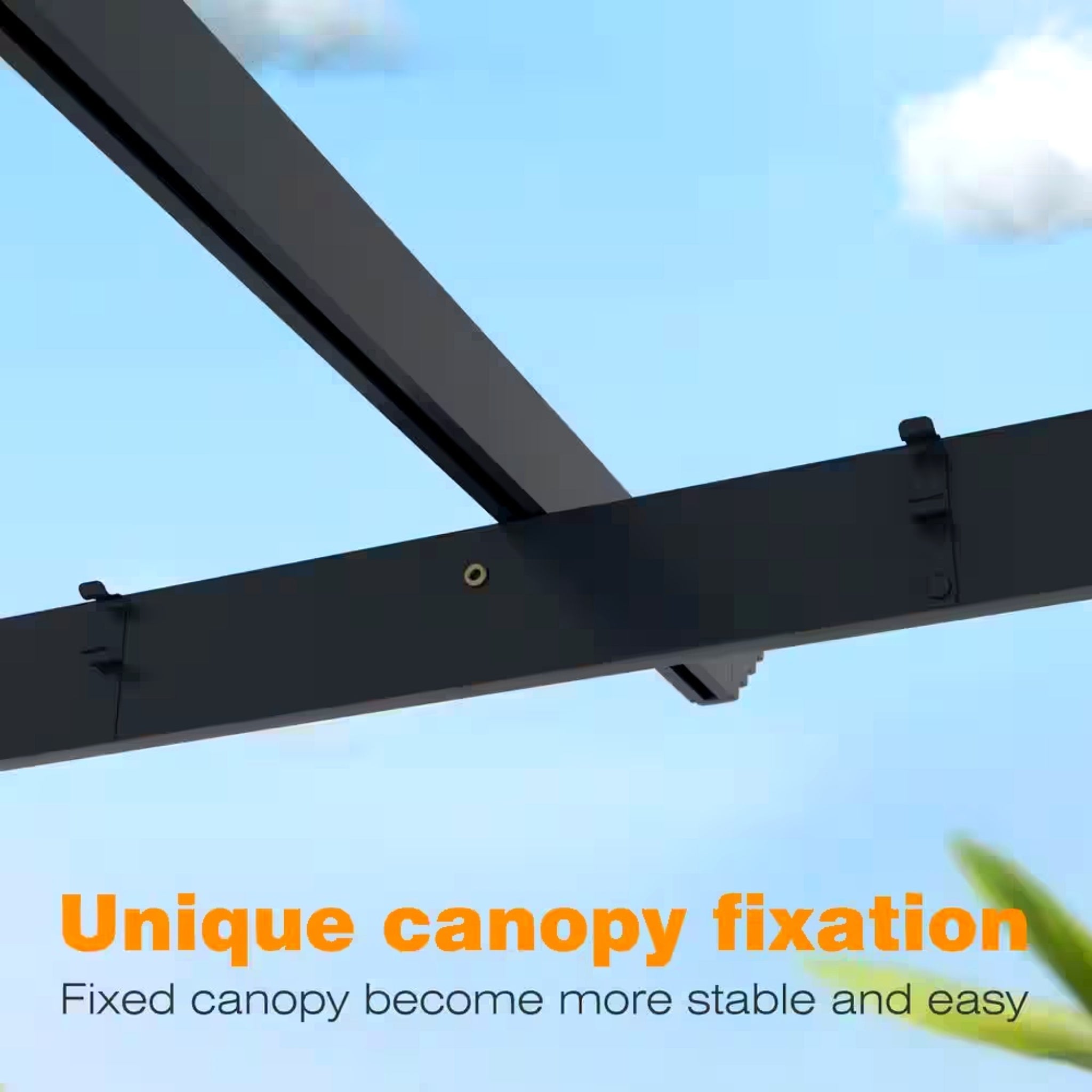 Veikous 16' x 12' Aluminum Outdoor Pergola with Retractable Canopy – Dark Gray