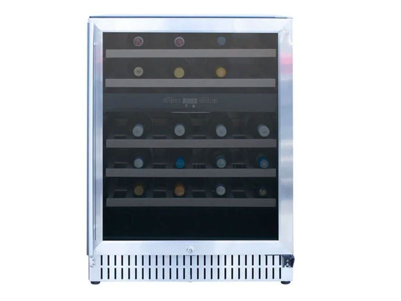 TrueFlame 24" Outdoor-Rated Dual-Zone Wine Cooler | 46 Bottles
