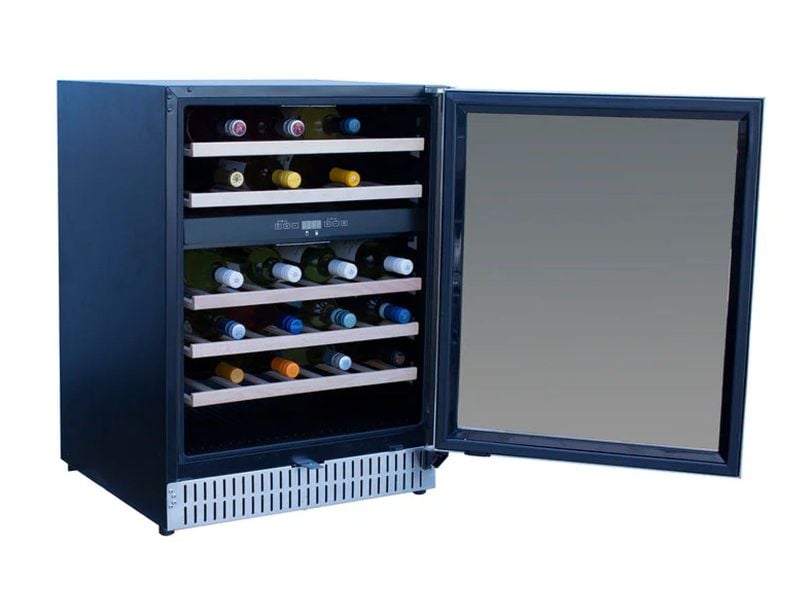 TrueFlame 24" Outdoor-Rated Dual-Zone Wine Cooler | 46 Bottles