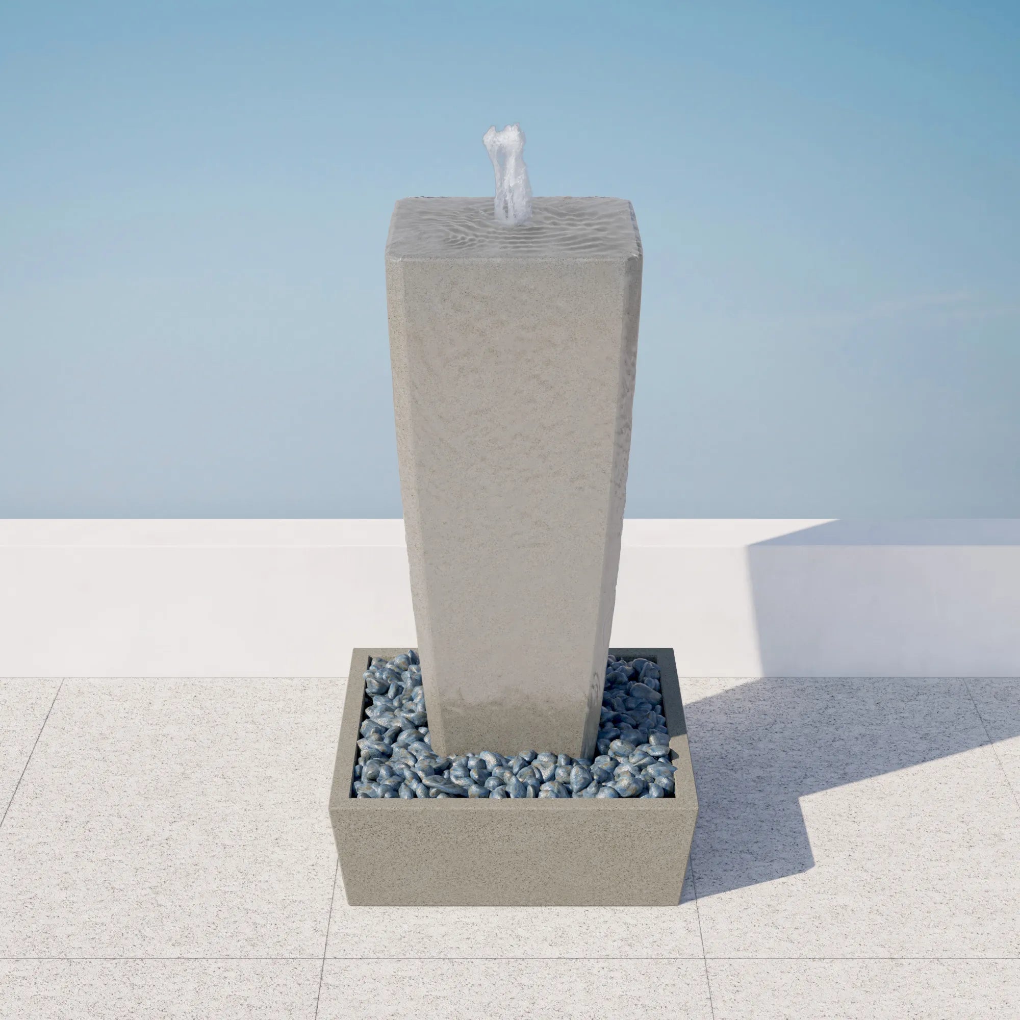 ModaConcrete Vasa 52" StoneCast Concrete Fountain Set