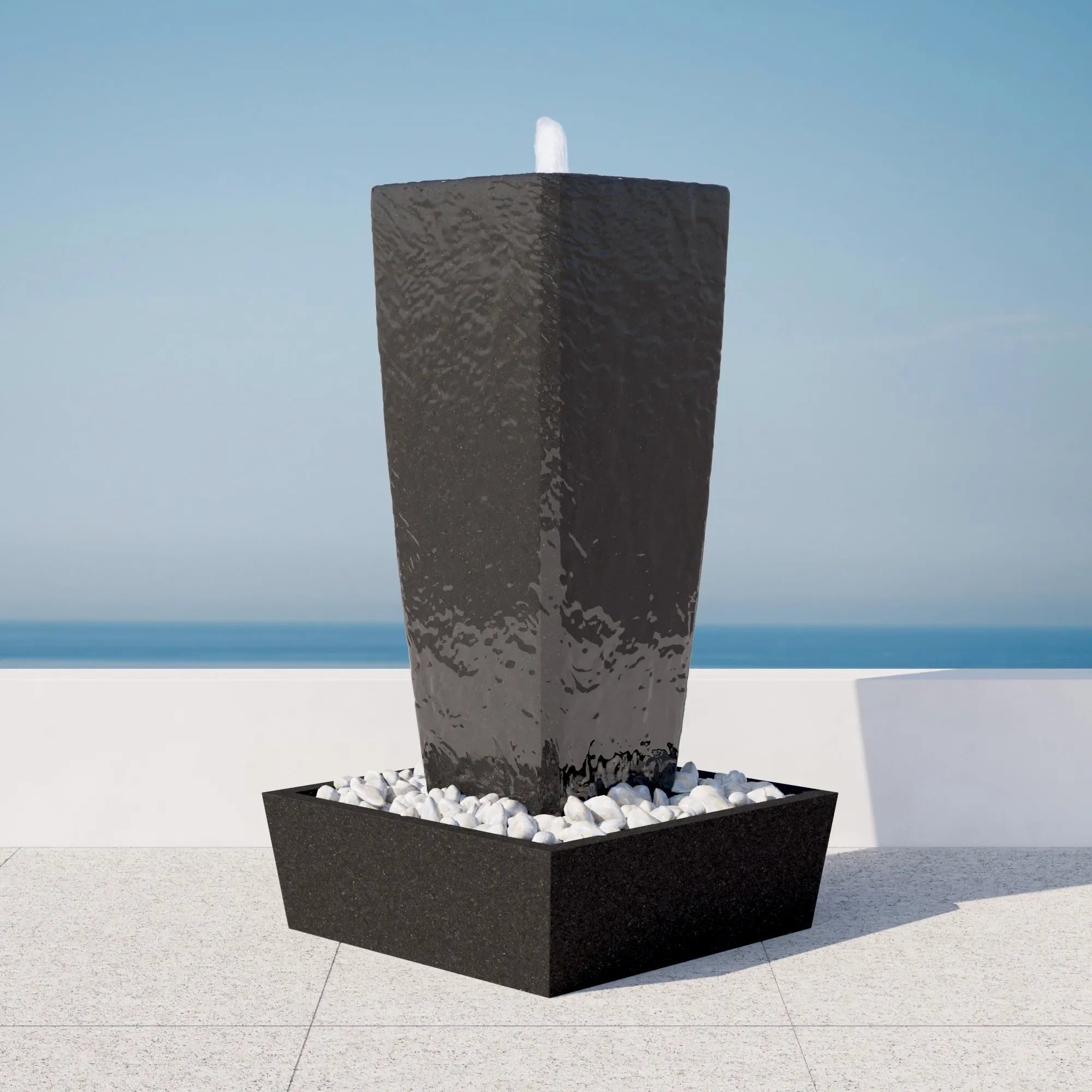 ModaConcrete Vasa 52" StoneCast Concrete Fountain Set